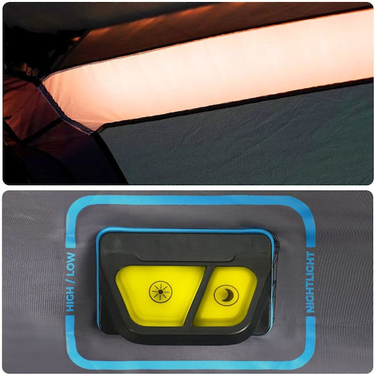vidaXL Campingzelt Tunnel Grün für 9 Personen 441x288x217cm