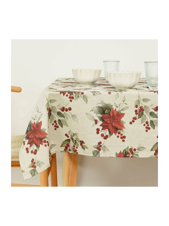 Mauré Christmas Tablecloth Fabric Red L100xW140cm 1pcs