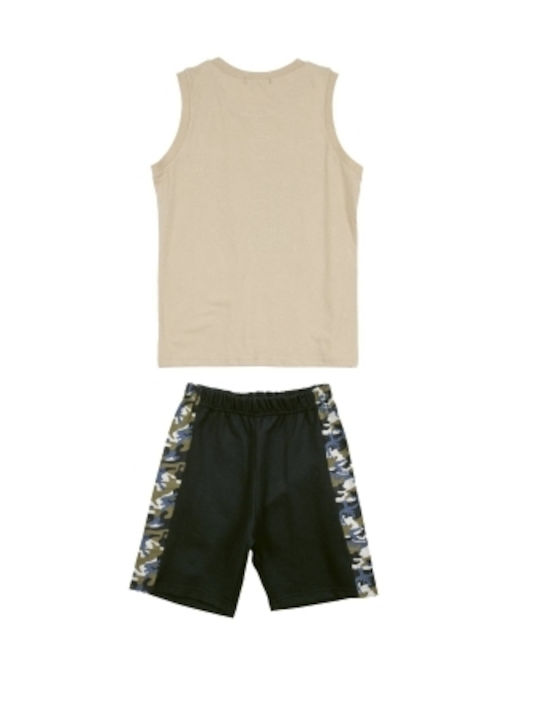 Frenzy Kids Set with Shorts Summer 2pcs beige