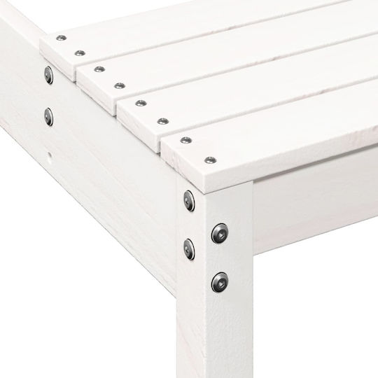Wooden Masa pentru spații exterioare Alb 110x134x75buc