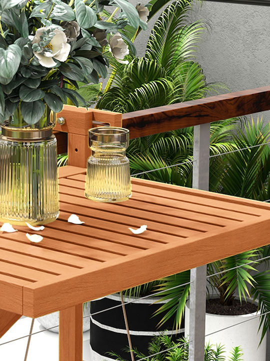 Masă Pentru Spații Mici Exterioare Din Teak Pliabil Teak 60x45x55cm