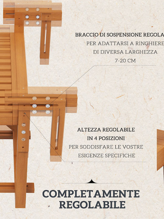 Masă Pentru Spații Mici Exterioare Din Teak Pliabil Teak 60x45x55cm