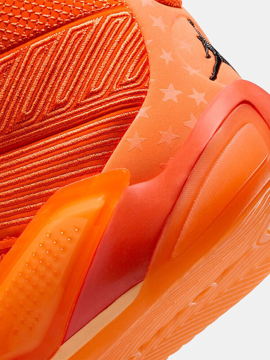 Air  38 WNBA High Basketball Shoes Cone / Brilliant Orange / Melon Tint / Black