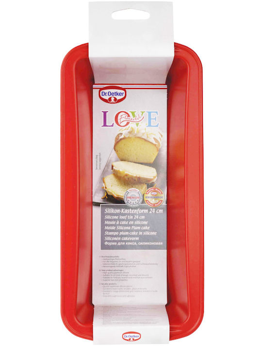 Dr. Oetker Φόρμα Κέικ Ορθογώνια Πλατινικής Σιλικόνης 24cm
