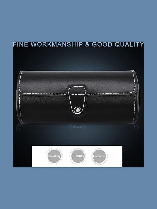 HuiXin Leather Case for 3 watches in Black color HX-070