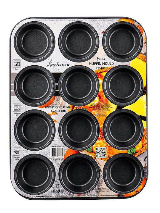 Luigi Ferrero Non-stick Silicone Cupcakes & Muffins Baking Pan 35x26.5x3cm