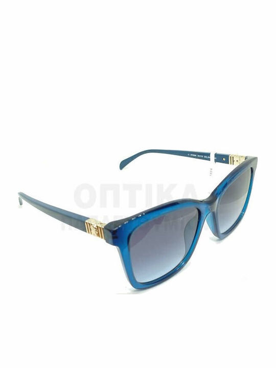 Tous Women's Sunglasses with Blue Plastic Frame and Gray Gradient Lens STOB88 0W47