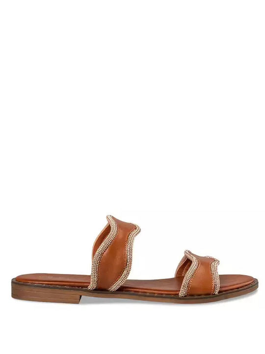 Envie Shoes Women's Flat Sandals in Brown Color