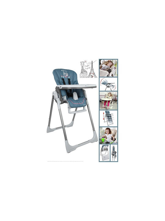 Renolux Vision Foldable Baby Highchair with Adjustable Height Black