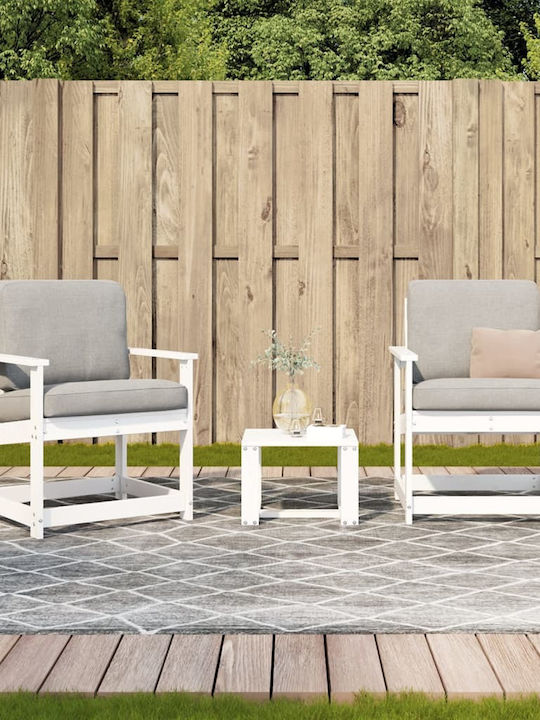 Set Outdoor Lounge White 3pcs