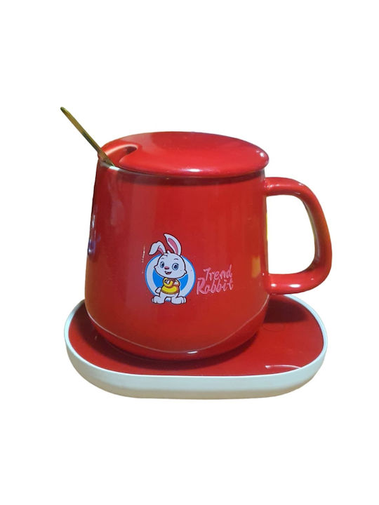 Rabbit Cană Ceramică Roșie 350ml