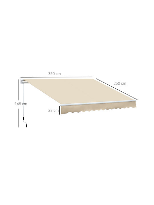 Outsunny Τέντα Βεράντας 3.5x2.5m Outsunny Τέντα Βεράντας 3.5x2.5m