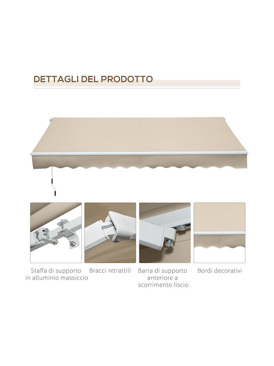 Outsunny Terrace Freestanding Tent Beige 3.5x2.5cm