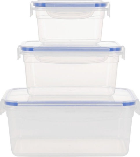 ArteLibre Set Cutii De Prânz Din Plastic Transparente 3 Bucăți