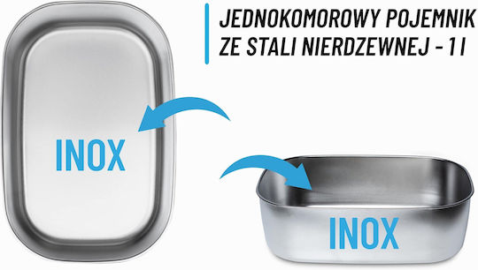 N'Oveen Кутия за обяд Inox Син 1100мл 1бр