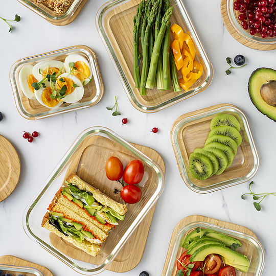 Nava Microwave Glass Lunch Box Transparent 400ml
