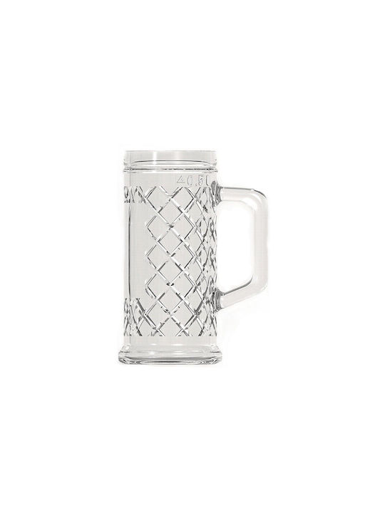 Uniglass Rhombus Set Gläser Bier, μπίρας aus Glas 500ml 6Stück