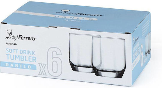 Luigi Ferrero Set Gläser Whiskey / Cocktail/Trinken aus Glas 215ml 6Stück