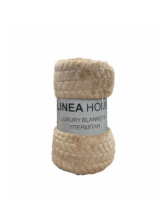 Linea Home Explora Blanket Fleece Single 150x200cm. Beige