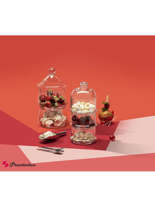 Espiel Glass Dessert Tower Stand with 3 Tiers Villa Patisserie Transparent