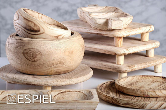 Espiel Ξύλινη Ορντεβιέρα 3 Θέσεων Μπεζ Π13xΜ45xΥ4cm