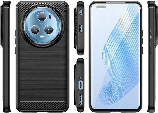 Spacecase Carbon Back Cover Σιλικόνης Μαύρο (Honor Magic5 Pro)