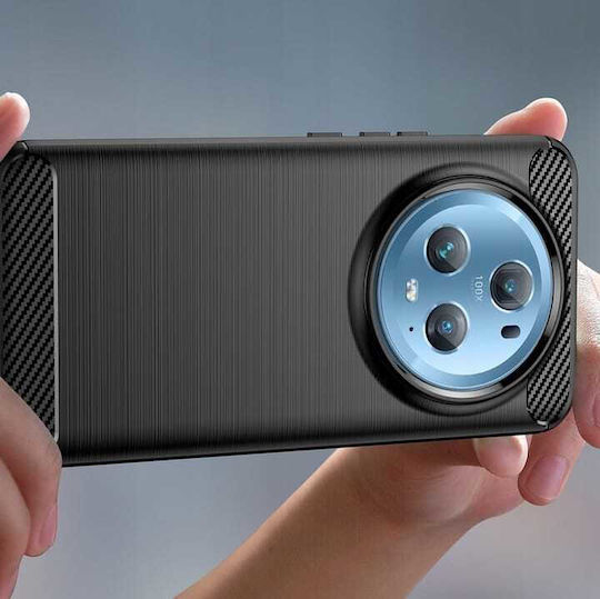 Spacecase Carbon Back Cover Σιλικόνης Μαύρο (Honor Magic5 Pro)
