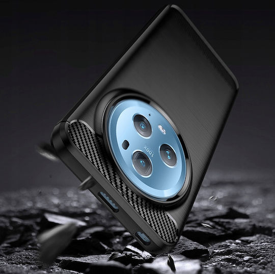 Spacecase Carbon Back Cover Σιλικόνης Μαύρο (Honor Magic5 Pro)