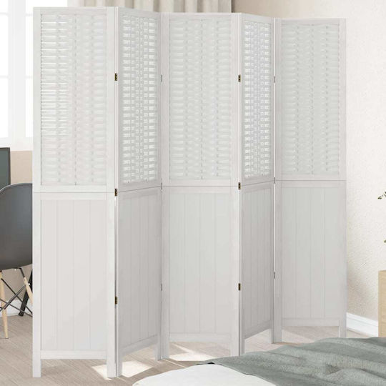 vidaXL Decorativ Paravan Lemn cu 5 Panouri 175x180cm