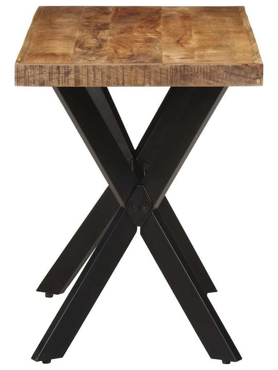 Table Dining Room from Solid Wood & Metal Brown 110x55x75cm