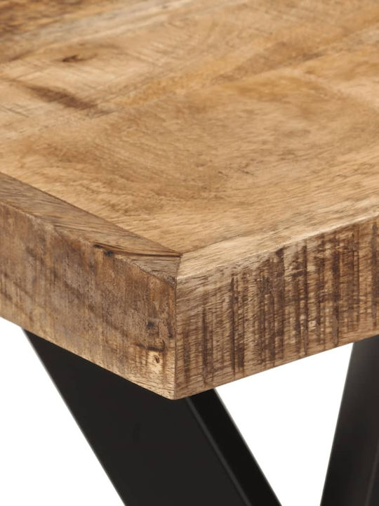 Table Dining Room from Solid Wood & Metal Brown 110x55x75cm