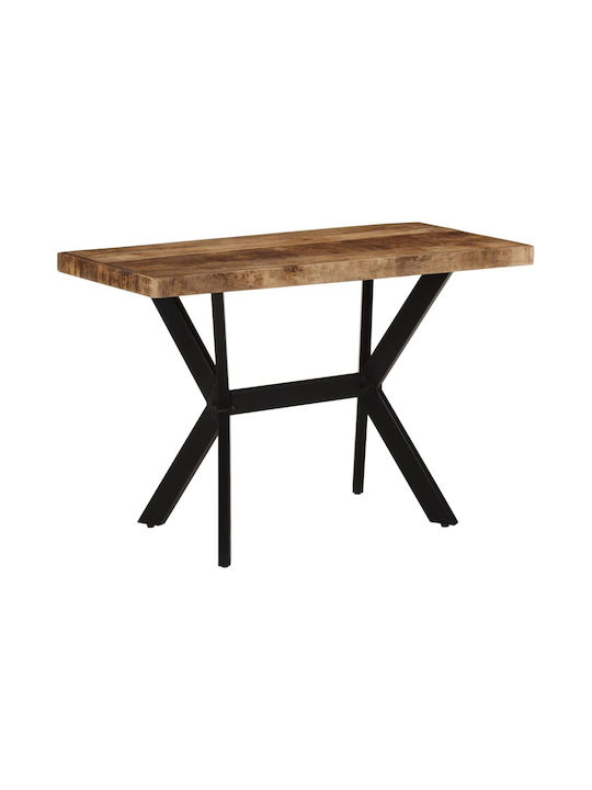 Table Dining Room from Solid Wood & Metal Brown 110x55x75cm