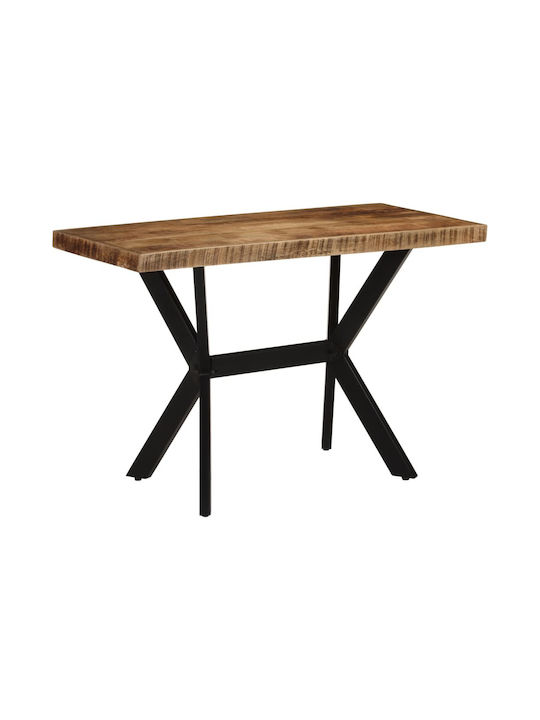 Table Dining Room from Solid Wood & Metal Brown 110x55x75cm