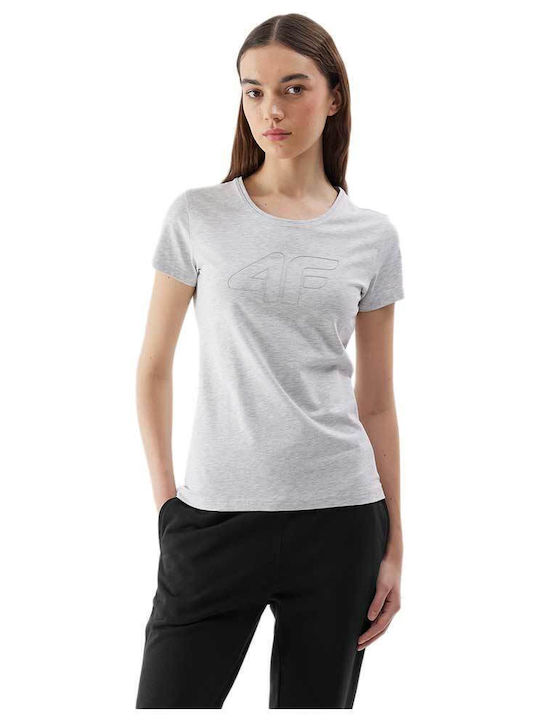 Women's Athletic Blouse Short Sleeve Gray