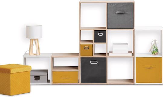 5Five Текстил Кутия за съхранение Mustard 31x31x31см 1бр