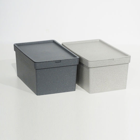 Viomes Plastic Storage Box with Lid Stone 28x17.5x13.4cm 1pcs
