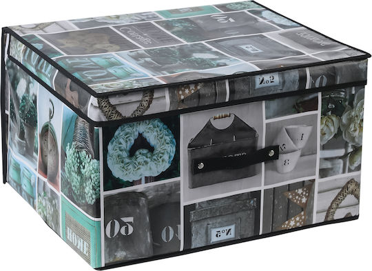 Tpster Plastic Storage Box with Lid Gray 60x50x40cm