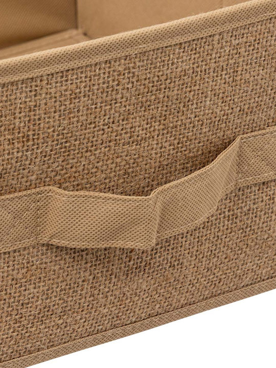 Aria Trade Fabric Storage Box with Lid Beige 31x31x15cm 1pcs