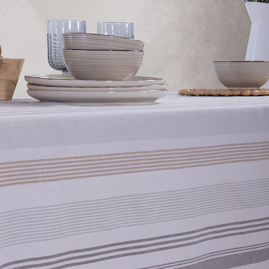 Nef-Nef Homeware Τραπεζομάντηλο Βαμβακερό Canfield Grey 140x180εκ.