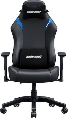 Anda Seat Luna Large Artificial Leather Gaming Chair with Adjustable Arms Black / Blue