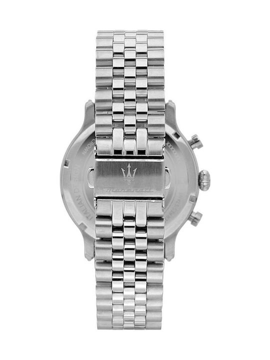 Maserati Epoca Ανδρικό Ρολόι 42mm Χρονογράφος Μπαταρίας με Ασημί Ατσάλινο Μπρασελέ