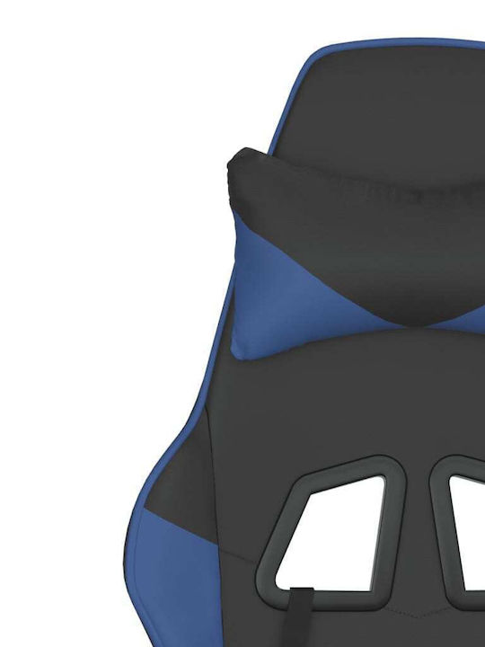 vidaXL 345399 Καρέκλα Gaming Δερματίνης με Ρυθμιζόμενα Μπράτσα Μαύρο / Μπλε