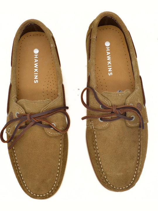 Leder Herren Mokassins in Beige Farbe
