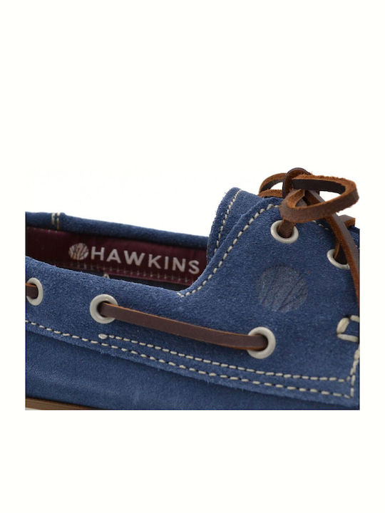 Men's Leather Boat Shoes Blue