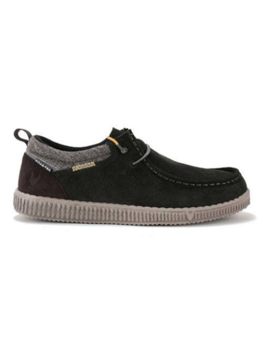 Pitas Men's Leather Moccasins Black