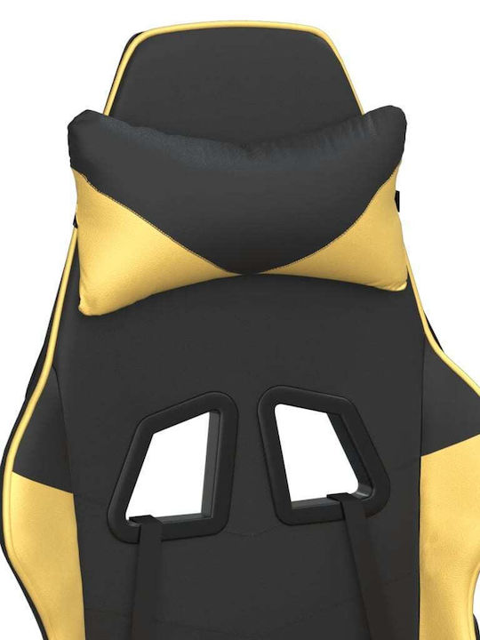 vidaXL 345401 Gaming Stuhl mit verstellbaren Armlehnen Black / Gold