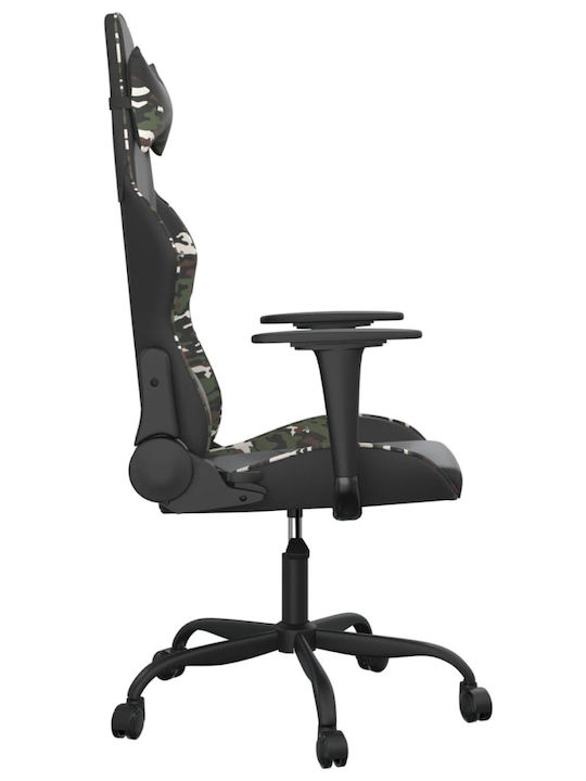 vidaXL 3143652 Καρέκλα Gaming Δερματίνης με Ρυθμιζόμενα Μπράτσα Army Green