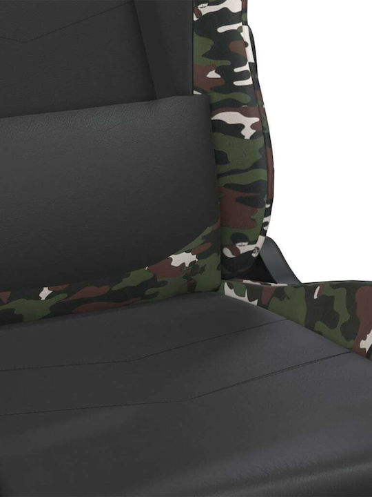 vidaXL 3143652 Καρέκλα Gaming Δερματίνης με Ρυθμιζόμενα Μπράτσα Army Green