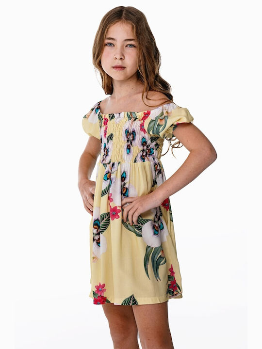 Funky Kids Dress Yellow