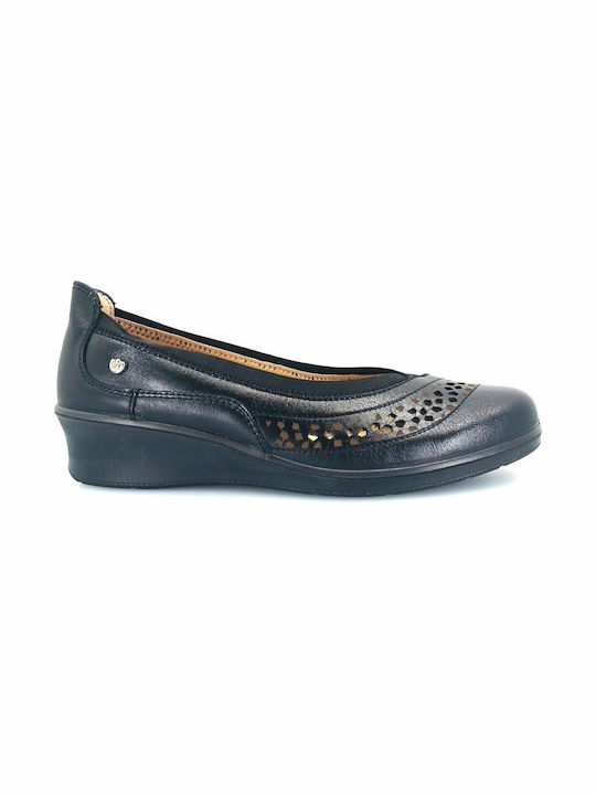 Laura Azana Anatomic Leather Ballerinas Black